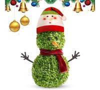 QJDFLL Snowman Topiary Outdoor - Rabbit Shaped Topiary Trees, Easter Rabbit Boxwood Bunny Shaped Topiary for Garden Front Porch Decor - Topiary Bunnies Outdoor Collection (Green-E,55cm)
