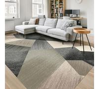 QJDTZMD Large Area Rugs 200 x 250 cm Non Slip Soft Short Pile Carpet Easy To Clean Rugs for Dining Room Bedroom Living Room Modern geometric black grey