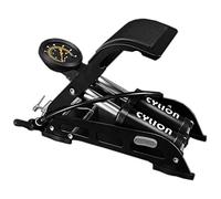 QJFCare Double Cylinder Foot Air Pump,Precision Pressure Gauge High Pressure Pedal Inflator,Portable Foot Air Mercury for Ball, Bicycle, Scooter, Motorcycle, Car Pumping, Toys Balls Inflatable - Black