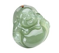 QJFORU Jade Pendant,Natural Hetian Buddha Maitreya Duke