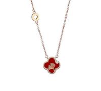 QJFORU Silver Jade Necklace,Jade Pendant,Red Agate Necklaces Sterling Silver Rose Gold Plated Women's Engagement Necklace Anniversary Jewelry for Her