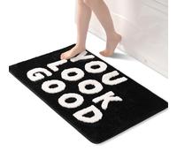QJHOMO You Look Good Bath Mat Cute Black and White Bathroom Rugs Funny Bath Rug, Non Slip Shower Mat Cool Home Decor, Soft Microfiber Floor Carpet Washable, Super Absorbent Bathmat (24x36 inch)