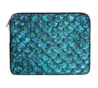 Qjjinxior 10inch Laptop Case, Aquamarine Scales Laptop Sleeve
