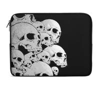 Qjjinxior 10inch Laptop Case, Black Skulls Laptop Sleeve