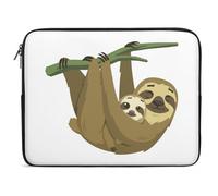 Qjjinxior 10inch Laptop Case, Cute Rainforest Sloth Laptop Sleeve