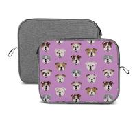 Qjjinxior 13inch Laptop Case, Funny English Bulldog Snowflake Laptop Sleeve
