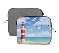 Qjjinxior 14inch Laptop Case, Lighthouse Snowflake Laptop Sleeve