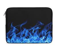 Qjjinxior 17inch Laptop Case, Blue Burning Flame Laptop Sleeve