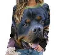 Qjjinxior Casual Ladies Jumper, Fantasy Wolf Sweatshirts for Women, Crewneck Long Sleeve Top