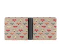 Qjjinxior Coin Pocket, Cute Jack Russell Terrier Leather Wallet, Bifold Credit Card Leather Slim Purse