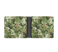 Qjjinxior Coin Pocket, Frog Camouflage Leather Wallet, Bifold Credit Card Leather Slim Purse