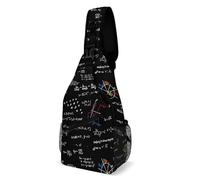 Qjjinxior Crossbody Bag, Math Linear Mathematics Education Chest Bag, Sling Bag for Travel Shopping Sports