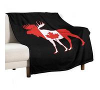 Qjjinxior Flannel Blanket, Canada Deer Throw Blanket for Couch Sofa Bed Office, Soft And Comfortable Without Pilling