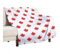 Qjjinxior Flannel Blanket, Canadian Maple Leaf Throw Blanket for Couch Sofa Bed Office, Soft And Comfortable Without Pilling