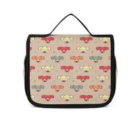 Qjjinxior Hanging Wash Bag, Cute Jack Russell Terrier Toiletry Bag, Makeup Bag for Travel, Business, Vacation