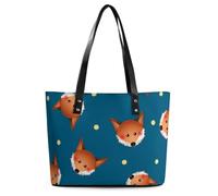 Qjjinxior Ladies Tote Bag, Cute Red Fox Handbag, Women's Shoulder Bag for Work Daily Travel
