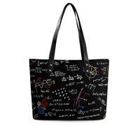 Qjjinxior Ladies Tote Bag, Math Linear Mathematics Education Handbag, Women's Shoulder Bag for Work Daily Travel