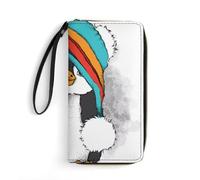 Qjjinxior Leather Wallet, Cute PenguinWallet, with Rope, Small Size and Large Capacity, Easy to Carry