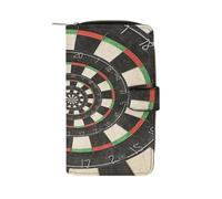 Qjjinxior Leather Wallet, Darts Target Wallet, Credit Card Holder Coin Pocket Purse