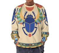Qjjinxior Long-Sleeve Crewneck Sweatshirt, Cartoon FoxLightweight Casual Jumpers for Men