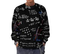 Qjjinxior Long-Sleeve Crewneck Sweatshirt, Halloween Skull RavenLightweight Casual Jumpers for Men