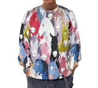 Qjjinxior Long-Sleeve Crewneck Sweatshirt, Skull And CrossbonesLightweight Casual Jumpers for Men