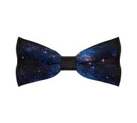 Qjjinxior Men's Pre-Tied Bow Tie,Aurora Starry Sky Space Starry Night Sky Bow Tie, Adjustable Neck Bowtie for Parties
