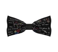 Qjjinxior Men's Pre-Tied Bow Tie,Math Linear Mathematics Education Bow Tie, Adjustable Neck Bowtie for Parties