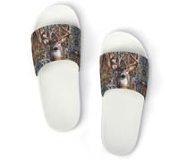 Qjjinxior Non-Slip Slippers, Camo Buck Deer Sliders for Men And Women, Shower Slides