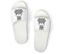 Qjjinxior Non-Slip Slippers, Cute Schnauzer Dog Sliders for Men And Women, Shower Slides