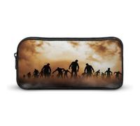 Qjjinxior Pencil Case, Zombies Dead Men Walking Body at NightStationery Bag, Business Travel Bag Or Small Tool Box, Girls Makeup Bag