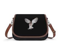 Qjjinxior Shoulder Bag, Barn Owl Crossbody Bag, Leather Handbag for Ladies Travel Work Daily Use