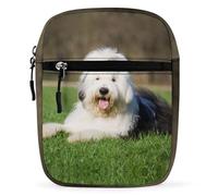 Qjjinxior Shoulder Bag, Old English Sheepdog Dog Crossbody Bag, Multi Purpose Small Satchel for Work Business Travel