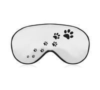 Qjjinxior Smooth Fabric Eye Mask, Animal Paw Prints Sleep Mask, Sleeping Eye Mask with Adjustable Headband for Men, Women