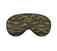 Qjjinxior Smooth Fabric Eye Mask, Army Camouflage Sleep Mask, Sleeping Eye Mask with Adjustable Headband for Men, Women