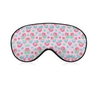 Qjjinxior Smooth Fabric Eye Mask, Beautiful Mermaid Pattern Sleep Mask, Sleeping Eye Mask with Adjustable Headband for Men, Women