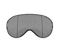 Qjjinxior Smooth Fabric Eye Mask, Black & White Stripe Sleep Mask, Sleeping Eye Mask with Adjustable Headband for Men, Women