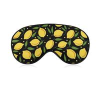 Qjjinxior Smooth Fabric Eye Mask, Cartoon Lemon Sleep Mask, Sleeping Eye Mask with Adjustable Headband for Men, Women