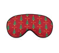 Qjjinxior Smooth Fabric Eye Mask, Christmas Tree Sleep Mask, Sleeping Eye Mask with Adjustable Headband for Men, Women