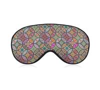 Qjjinxior Smooth Fabric Eye Mask, Colerful Flower Sleep Mask, Sleeping Eye Mask with Adjustable Headband for Men, Women