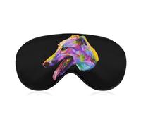 Qjjinxior Smooth Fabric Eye Mask, Colorful Greyhound Dog Sleep Mask, Sleeping Eye Mask with Adjustable Headband for Men, Women