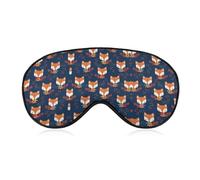 Qjjinxior Smooth Fabric Eye Mask, Cute Scarf Fox Sleep Mask, Sleeping Eye Mask with Adjustable Headband for Men, Women