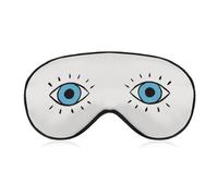 Qjjinxior Smooth Fabric Eye Mask, Evil Eye Sleep Mask, Sleeping Eye Mask with Adjustable Headband for Men, Women