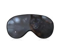 Qjjinxior Smooth Fabric Eye Mask, Fantasy Wolf Sleep Mask, Sleeping Eye Mask with Adjustable Headband for Men, Women