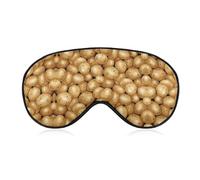 Qjjinxior Smooth Fabric Eye Mask, Fresh Potatoes Sleep Mask, Sleeping Eye Mask with Adjustable Headband for Men, Women