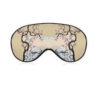 Qjjinxior Smooth Fabric Eye Mask, Fuji Mountain Cherry Tree in Japan Sleep Mask, Sleeping Eye Mask with Adjustable Headband for Men, Women