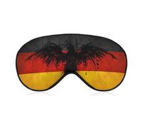 Qjjinxior Smooth Fabric Eye Mask, Germany Flag Eagle Sleep Mask, Sleeping Eye Mask with Adjustable Headband for Men, Women