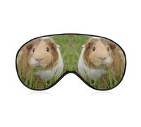 Qjjinxior Smooth Fabric Eye Mask, Guinea Pig Sleep Mask, Sleeping Eye Mask with Adjustable Headband for Men, Women