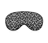 Qjjinxior Smooth Fabric Eye Mask, Halloween Bats Grey Sleep Mask, Sleeping Eye Mask with Adjustable Headband for Men, Women