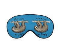 Qjjinxior Smooth Fabric Eye Mask, Lazy Sloth Sleep Mask, Sleeping Eye Mask with Adjustable Headband for Men, Women